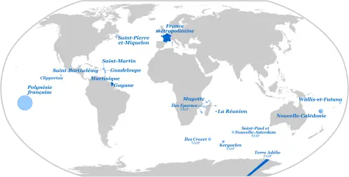 DROM COM Territoire français