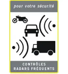 Radar sign in France